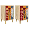 vidaXL &Ouml;&ouml;lambi kapp ESSEN 2 tk Sonoma tamm 36 x 33 x 60 cm Tehispuit