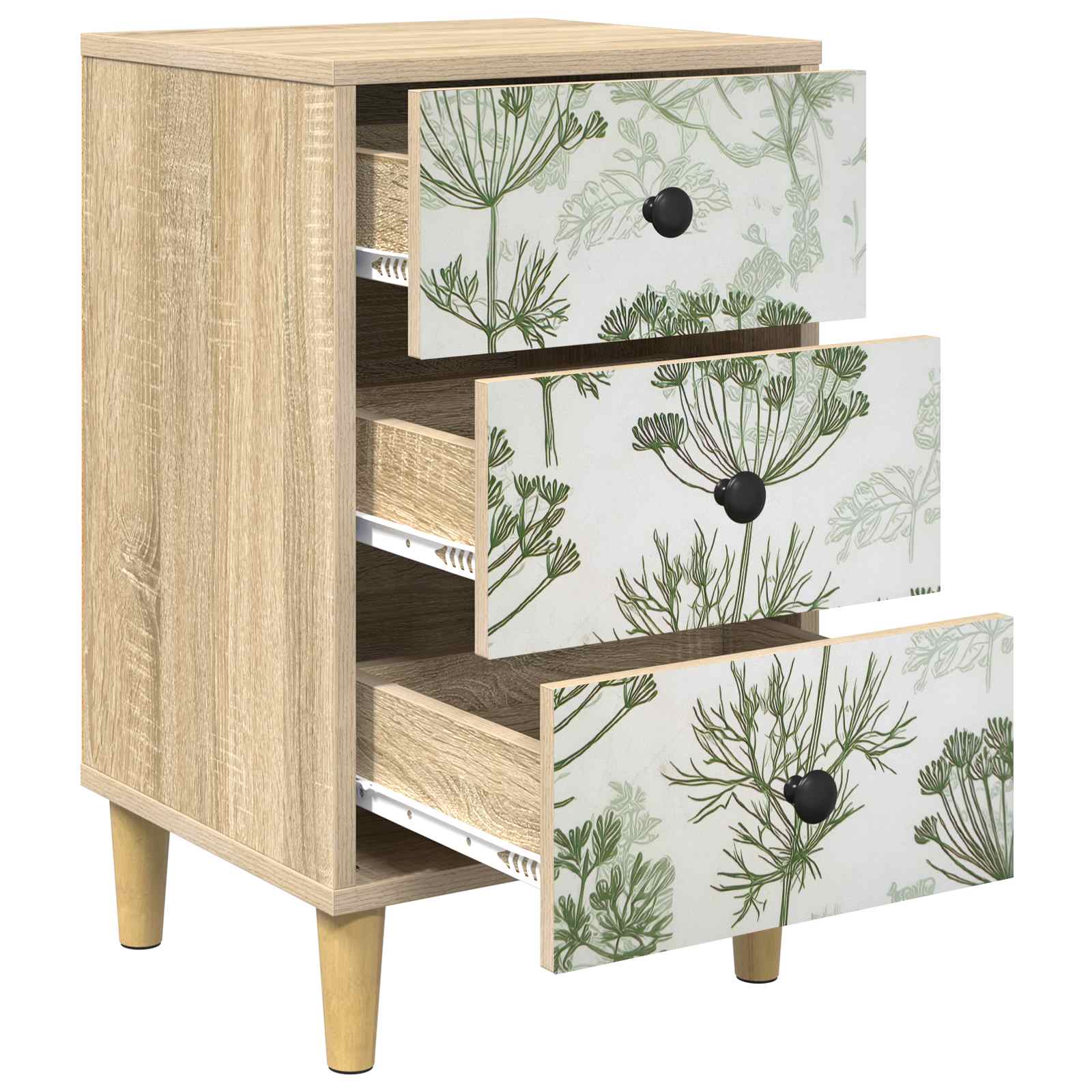 vidaXL Nachttisch GOTHA 2 stk. Sonoma-Eiche 36 x 33 x 60 cm – Bild 5