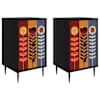vidaXL &Ouml;&ouml;lambi kapp ESSEN 2 tk Must tamm 36 x 33 x 61 cm Tehispuit