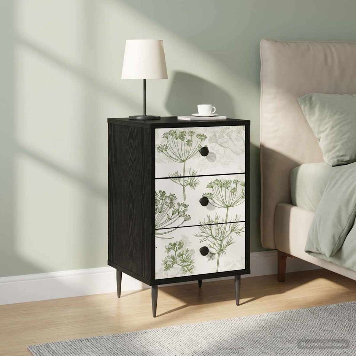 Natskab GOTHA Sort eg 36 x 33 x 61 cm Konstrueret træ - Billede 4