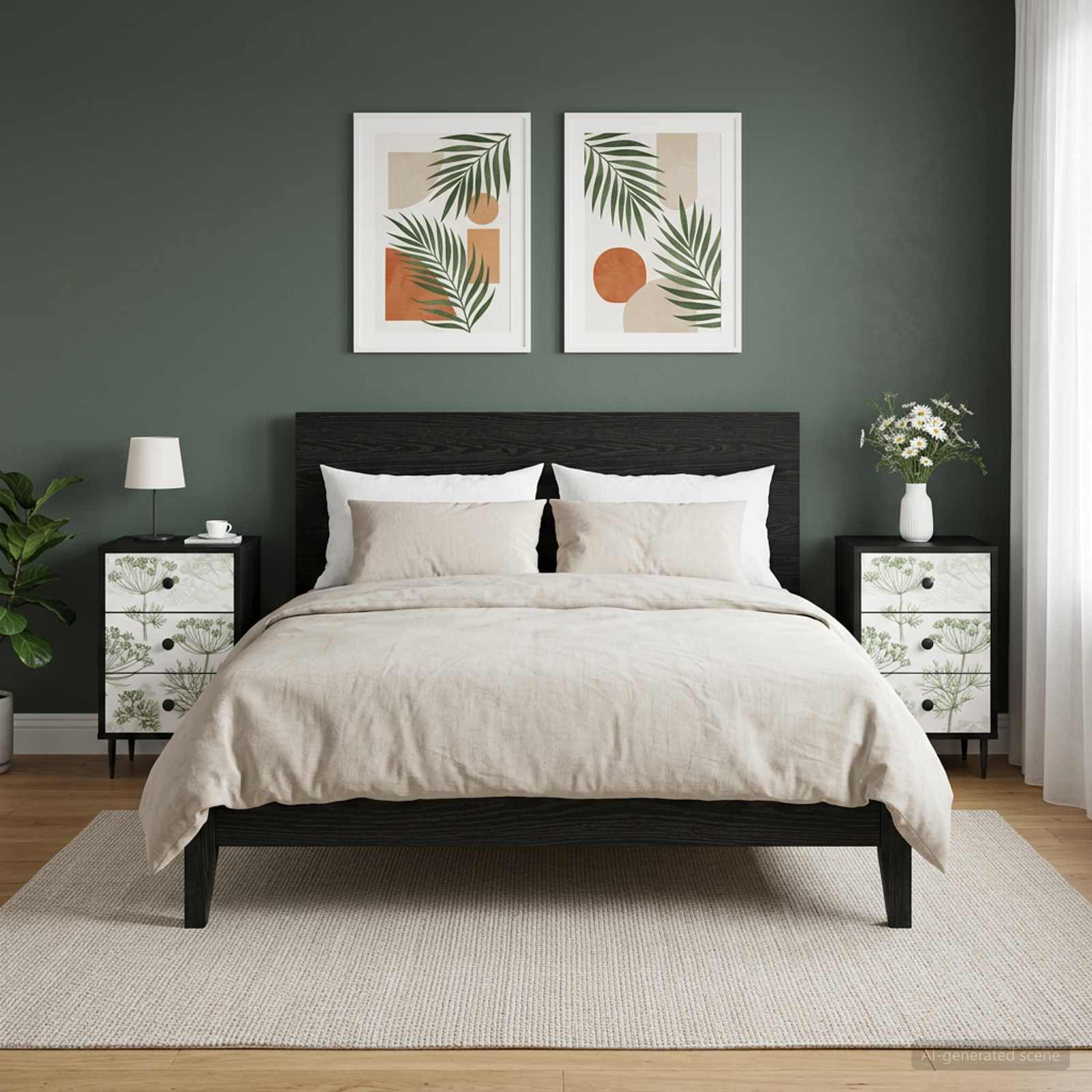 vidaXL Nachttisch GOTHA 2 stk. Schwarz Eichen-Optik 36 x 33 x 61 cm