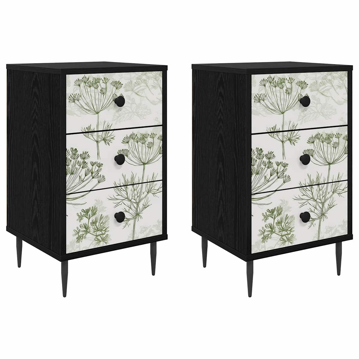 Natskab GOTHA Sort eg 36 x 33 x 61 cm Konstrueret træ - Billede 2