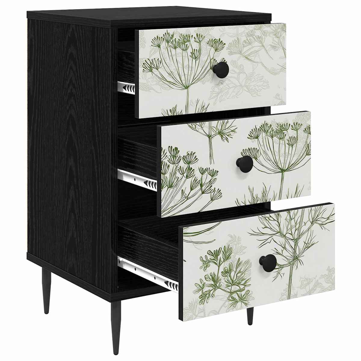 Natskab GOTHA Sort eg 36 x 33 x 61 cm Konstrueret træ - Billede 5