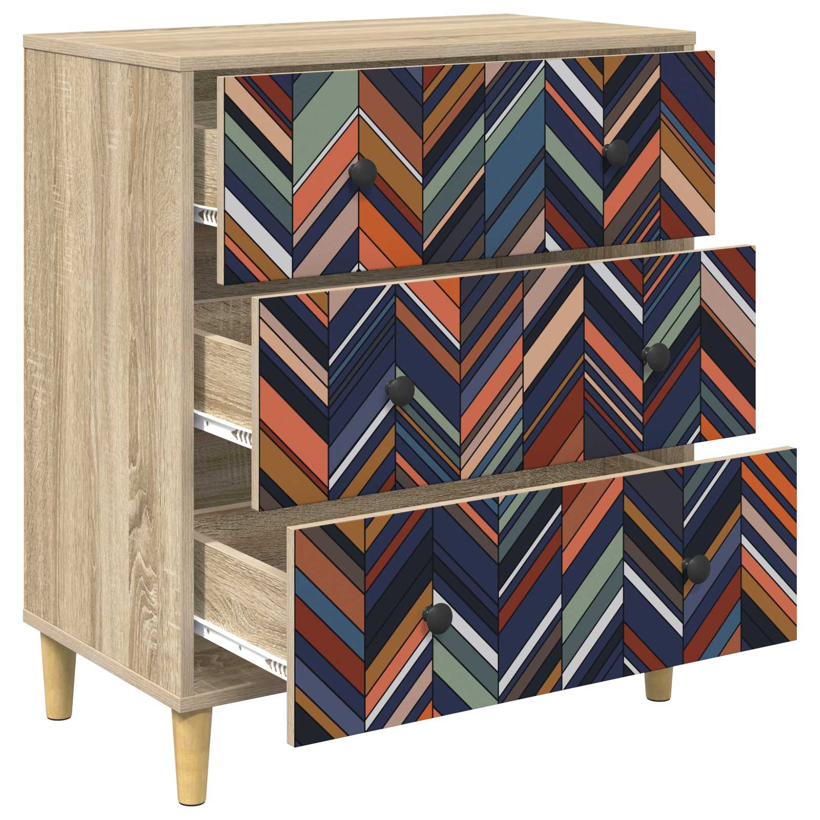Laukkaava OMMEN Geometrinen kuosi 66 x 36,5 x 75 cm Sonoma - Image 4