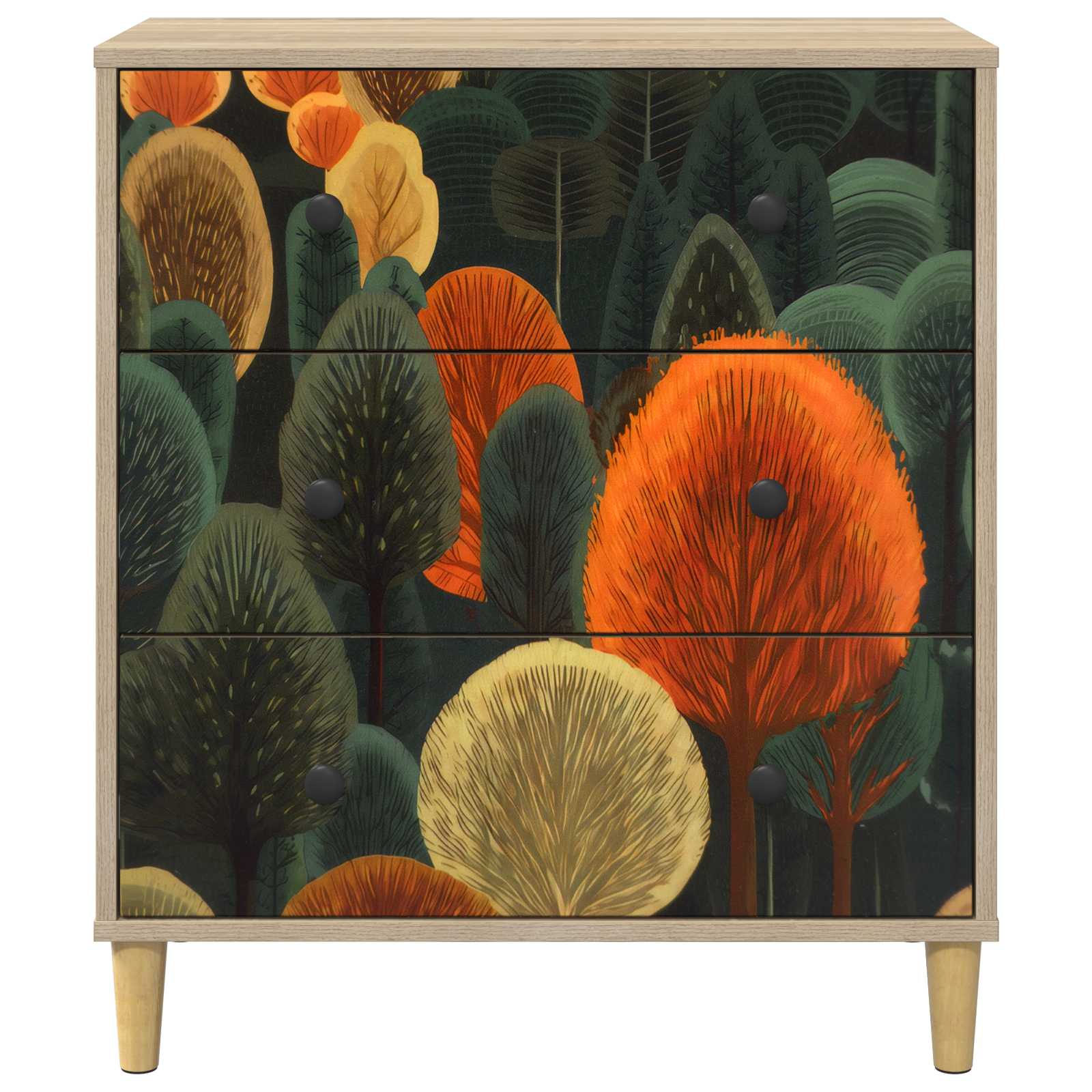 Laukkaava ZAANDAM Metsäkuvio 66 x 36,5 x 75 cm Tekninen puu - Image 5