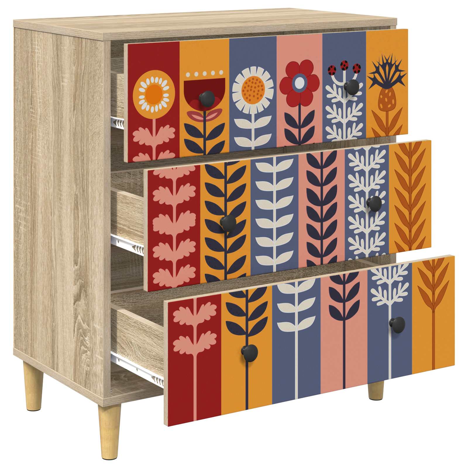 Laukkaava ESSEN Auringonkukka-kuvio 66 x 36,5 x 75 cm Sonoma - Image 4
