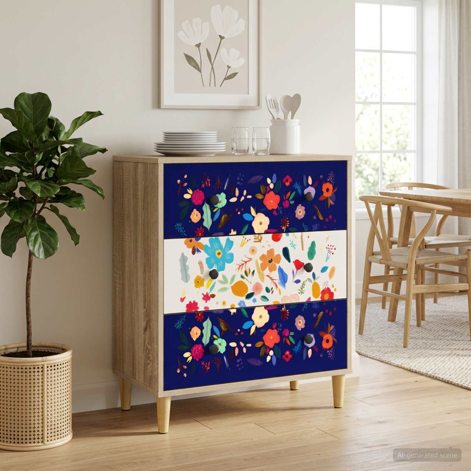 Laukkaava MAINZ Kukkakuosi 66 x 36,5 x 75 cm Tekninen puu