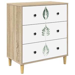 vidaXL &Otilde;hupoli HANAU Roheline leheprindit 66 x 36,5 x 75 cm Tehispuit