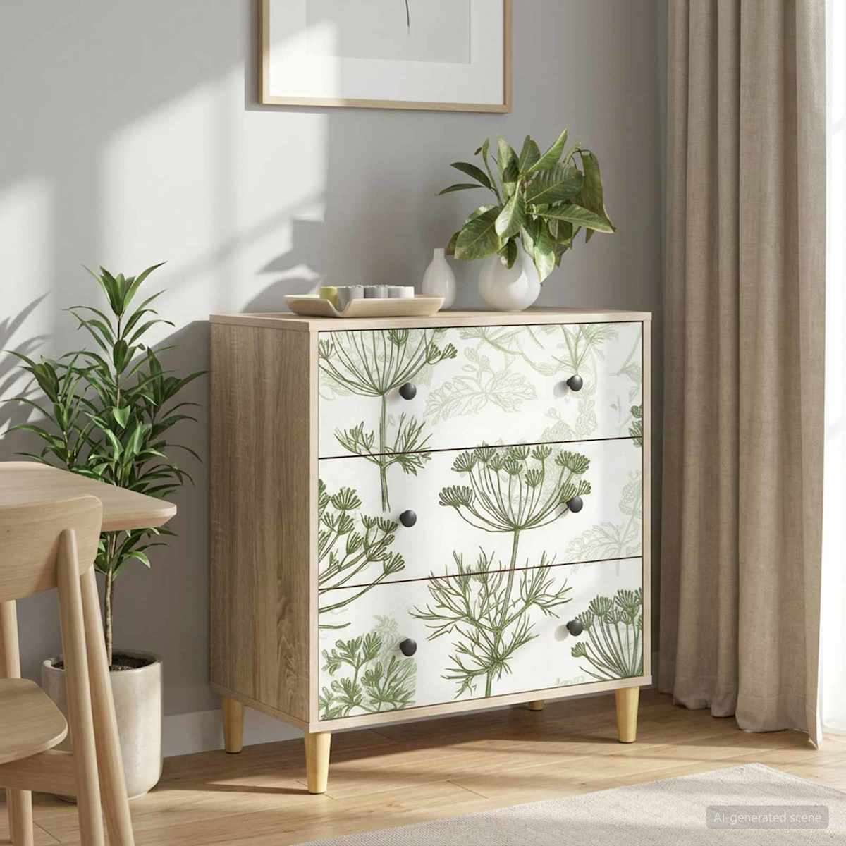 Skuffeskab GOTHA 66 x 36,5 x 75 cm Sonoma-eg