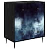 vidaXL &Otilde;hupoli RAALTE Sinine marmori tr&uuml;kk 66 x 36,5 x 76 cm Tehispuit