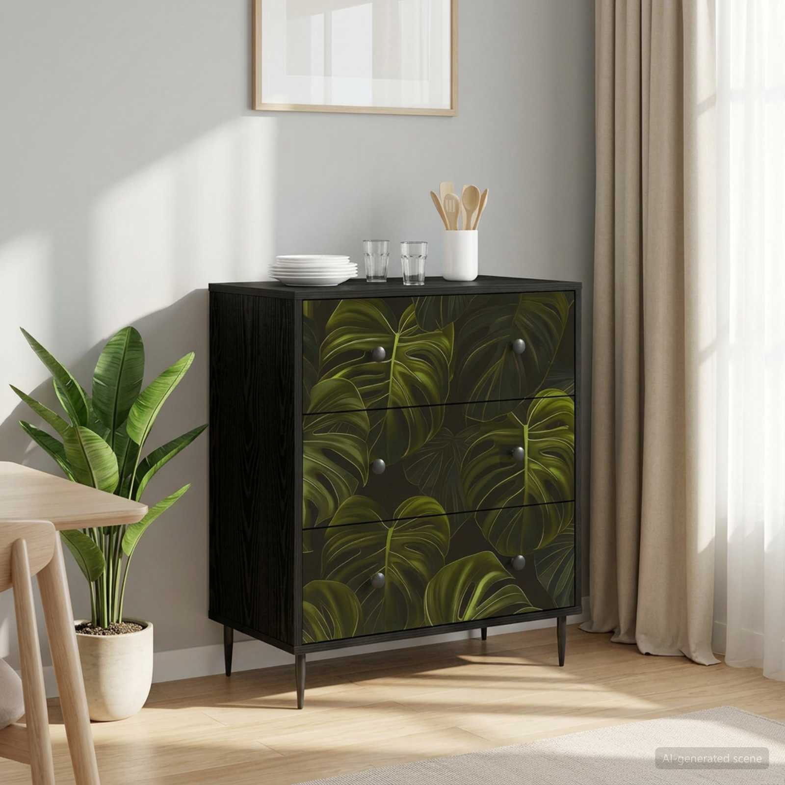 vidaXL Laukkaava ELBURG Palmunlehden kuosi 66 x 36,5 x 76 cm