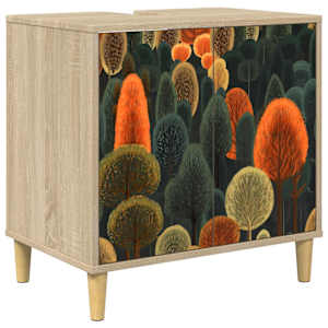 vidaXL Vannitoa kapp ZAANDAM Sonoma 60 x 40 x 60 cm Tehispuit