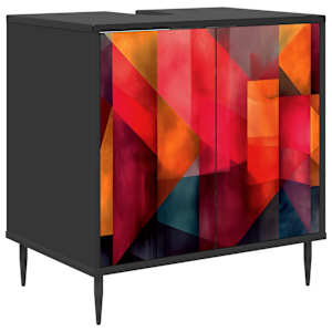vidaXL Vannitoa kapp HEESCH Must tamm 60 x 40 x 61 cm Tehispuit