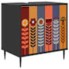 vidaXL Vannitoa kapp ESSEN Must tamm 60 x 40 x 61 cm Tehispuit