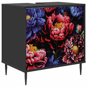 vidaXL Vannitoa kapp KIEL Must tamm 60 x 40 x 61 cm Tehispuit