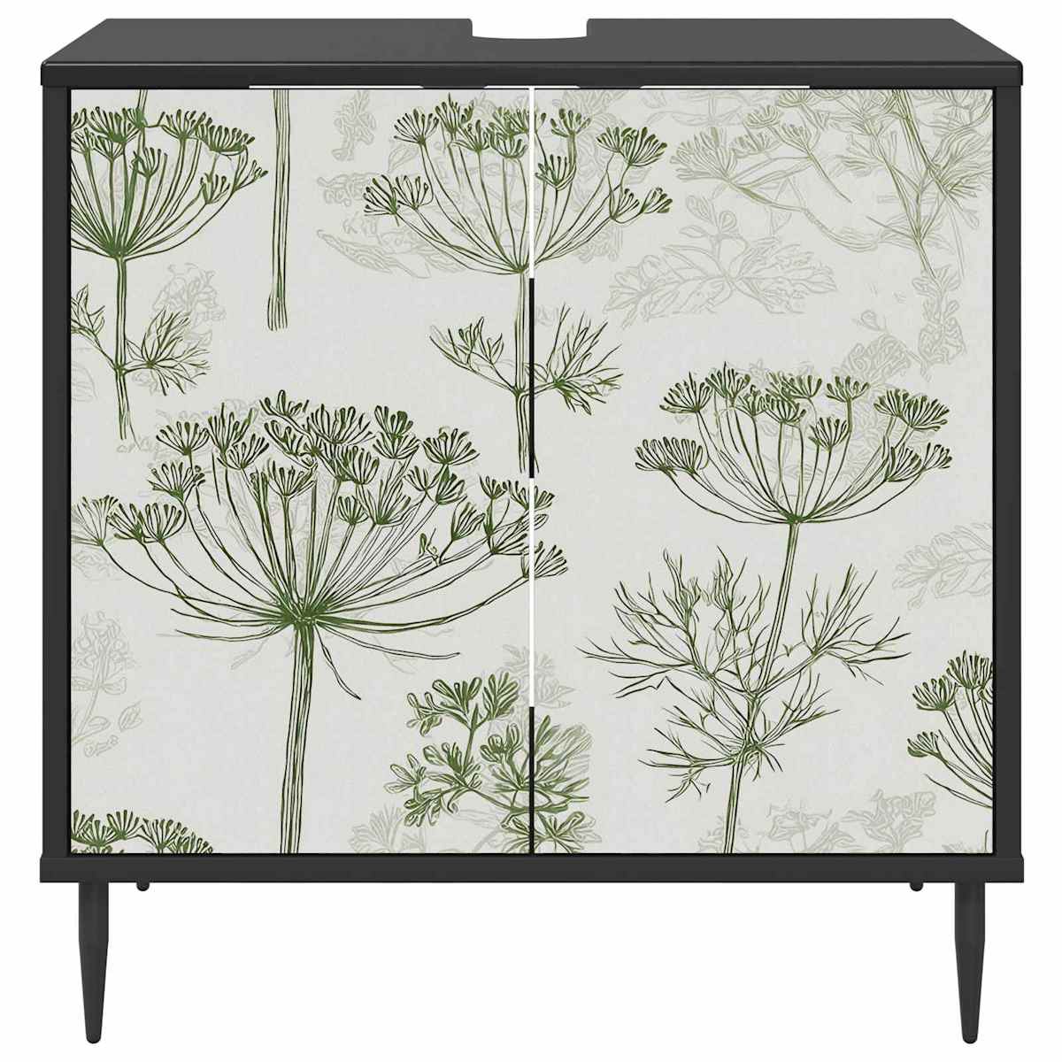 Badeværelsesskab GOTHA Sort eg 60 x 40 x 61 cm Konstrueret træ - Billede 5