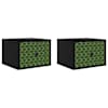 vidaXL Seinale kinnitatav &ouml;&ouml;kapp GELEEN 2 tk Must tamm 36 x 33 x 25 cm