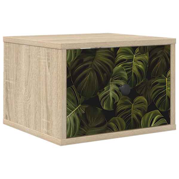 vidaXL Seinale kinnitatav &ouml;&ouml;kapp ELBURG Sonoma tamm 36 x 33 x 25 cm