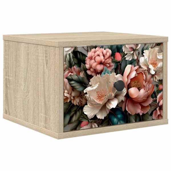 vidaXL Seinale kinnitatav &ouml;&ouml;kapp BORNE Sonoma tamm 36 x 33 x 25 cm