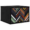 vidaXL Seinale kinnitatav &ouml;&ouml;kapp OMMEN Must tamm 36 x 33 x 25 cm