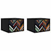 vidaXL Seinale kinnitatav &ouml;&ouml;kapp OMMEN 2 tk Must tamm 36 x 33 x 25 cm