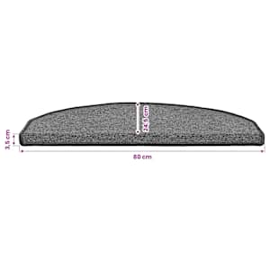 Samolepicí schodové rohože 15 pcs Tmavě šedá 80 x 24,5 x 3,5 cm - obrázek 9