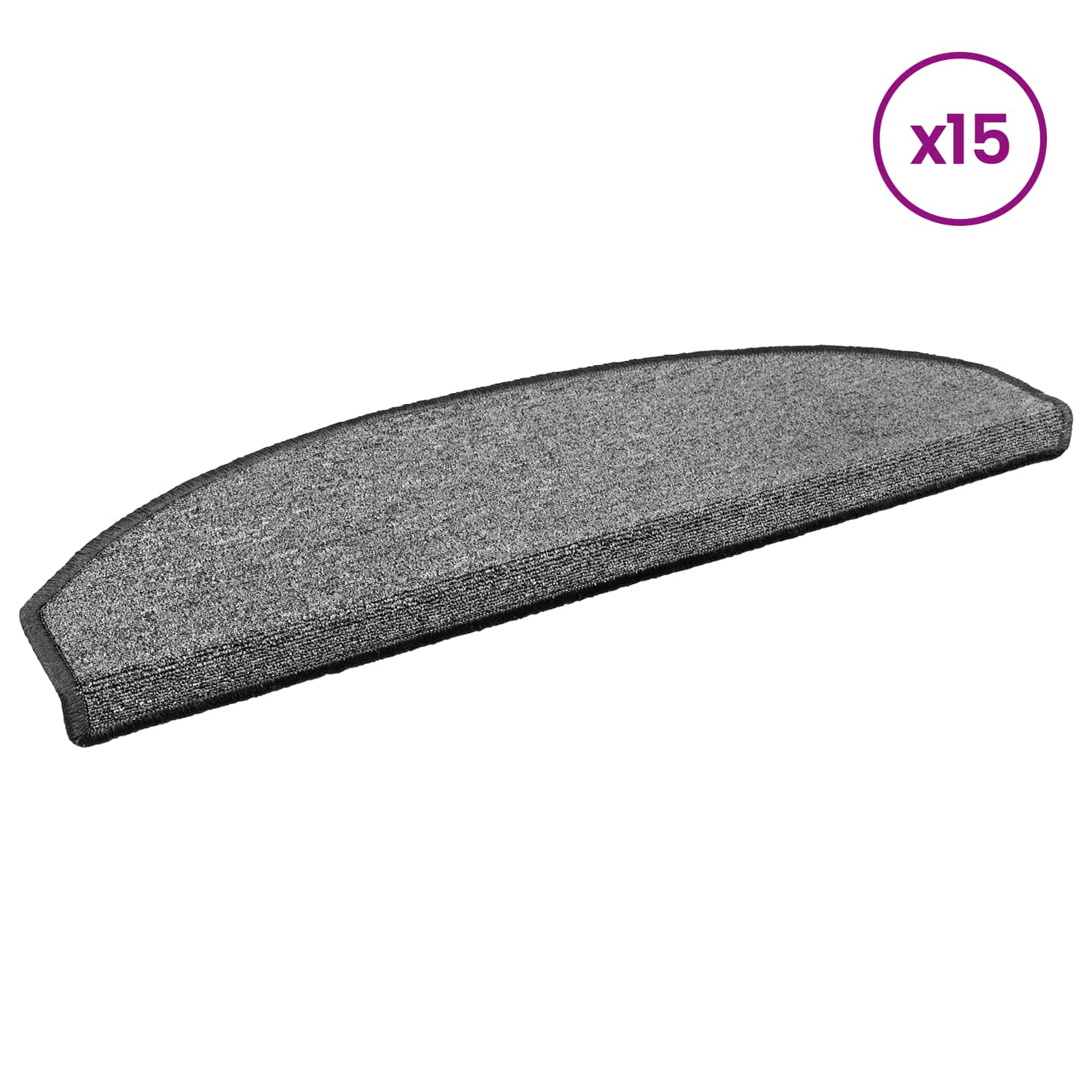Zelfklevende Trapmatten 15 pcs Donkergrijs 80 x 24,5 x 3,5 cm image 3