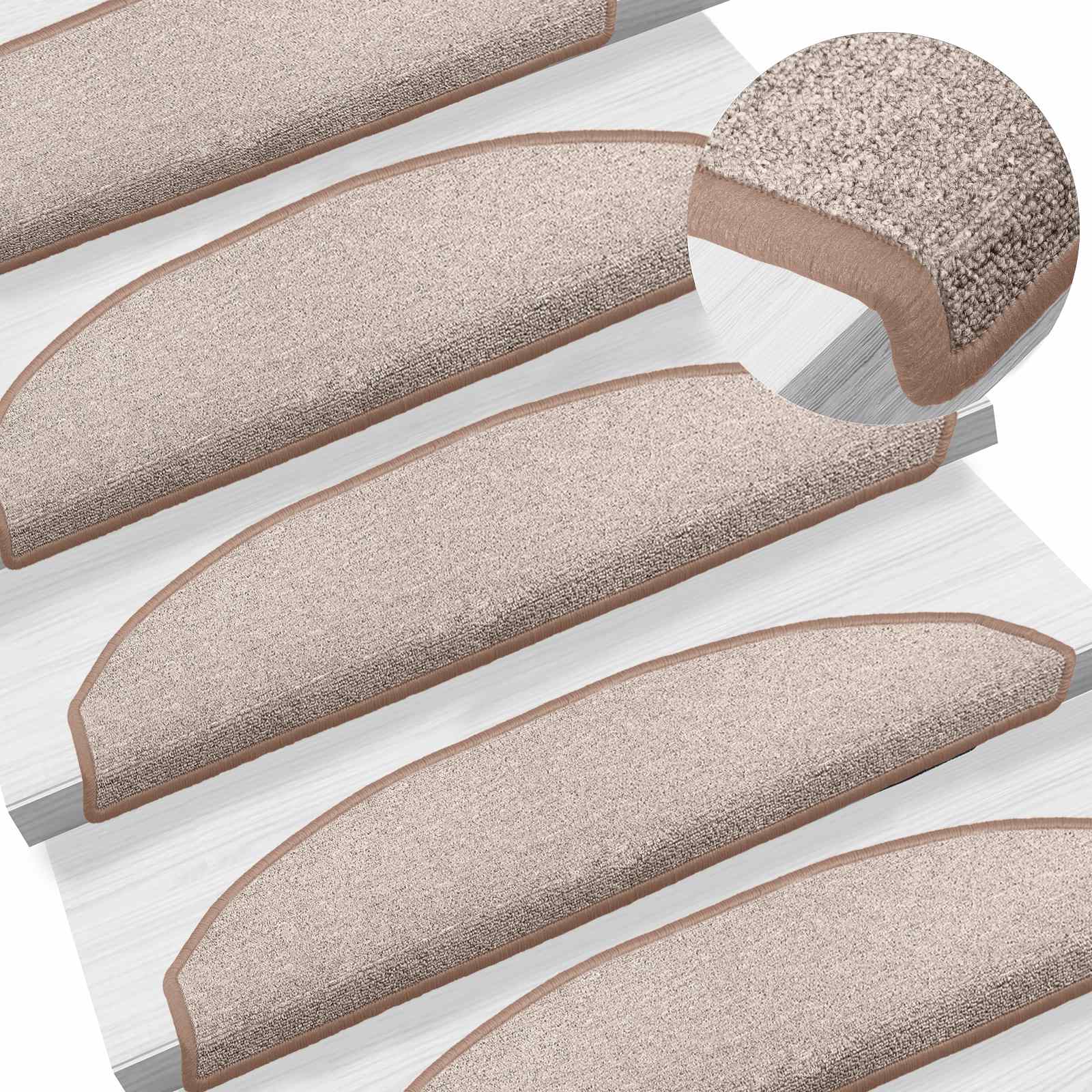 Zelfklevende Trapmatten 15 pcs Licht Bruin 80 x 24,5 x 3,5 cm image 2