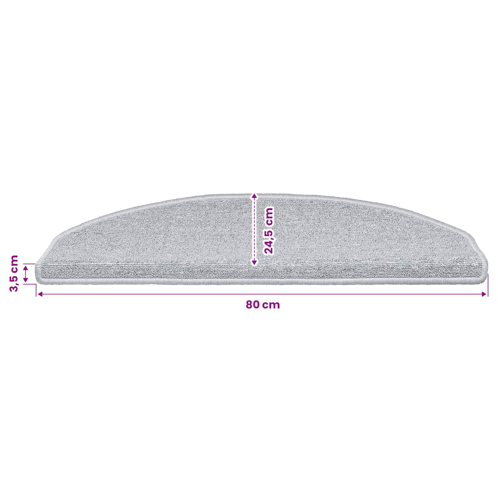 Zelfklevende Trapmatten 15 pcs Lichtgrijs 80 x 24,5 x 3,5 cm image 9