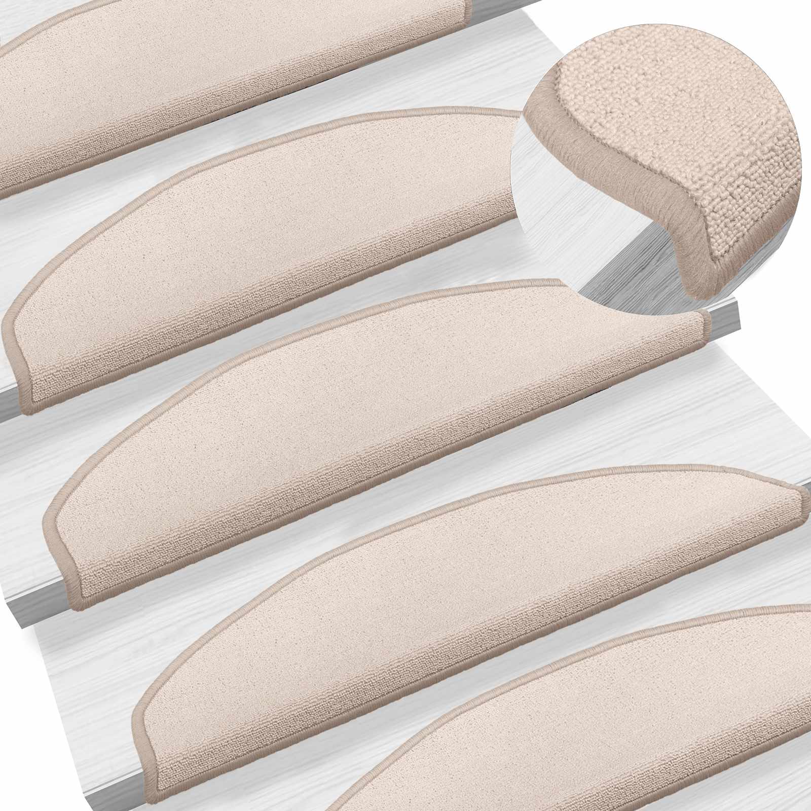 Zelfklevende Trapmatten 15 pcs Taupe 80 x 24,5 x 3,5 cm image 2