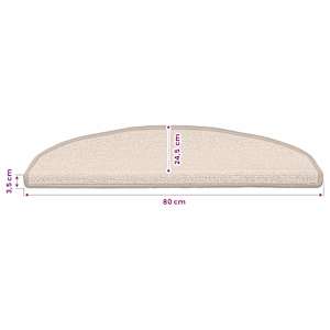 Samolepicí schodové rohože 15 pcs Taupe 80 x 24,5 x 3,5 cm - obrázek 9