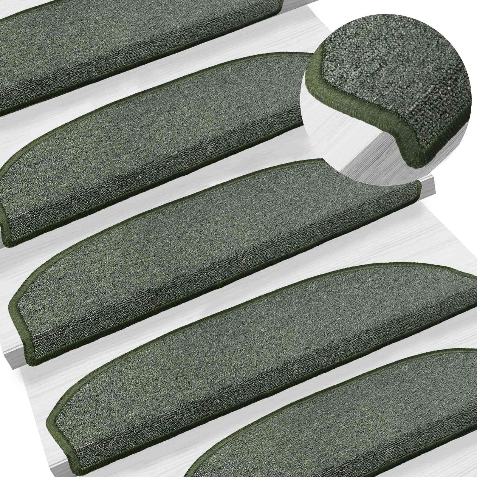 Zelfklevende Trapmatten 15 pcs Donkergroen 80 x 24,5 x 3,5 cm image 2