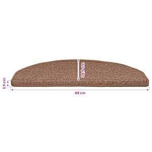 Samolepicí schodové rohože 15 pcs Hnědá 80 x 24,5 x 3,5 cm - obrázek 9