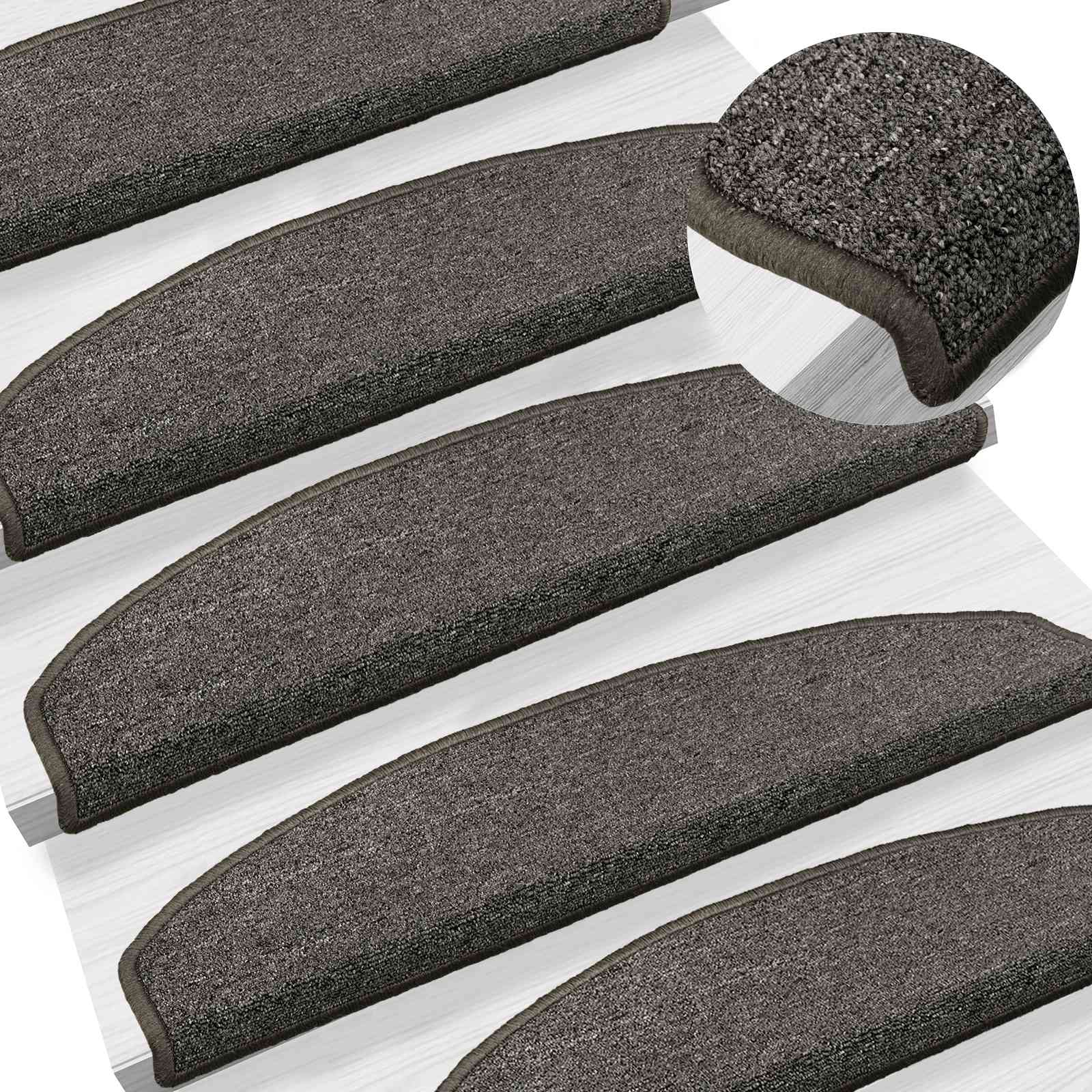 Zelfklevende Trapmatten 15 pcs Donkergrijs 80 x 24,5 x 3,5 cm image 2