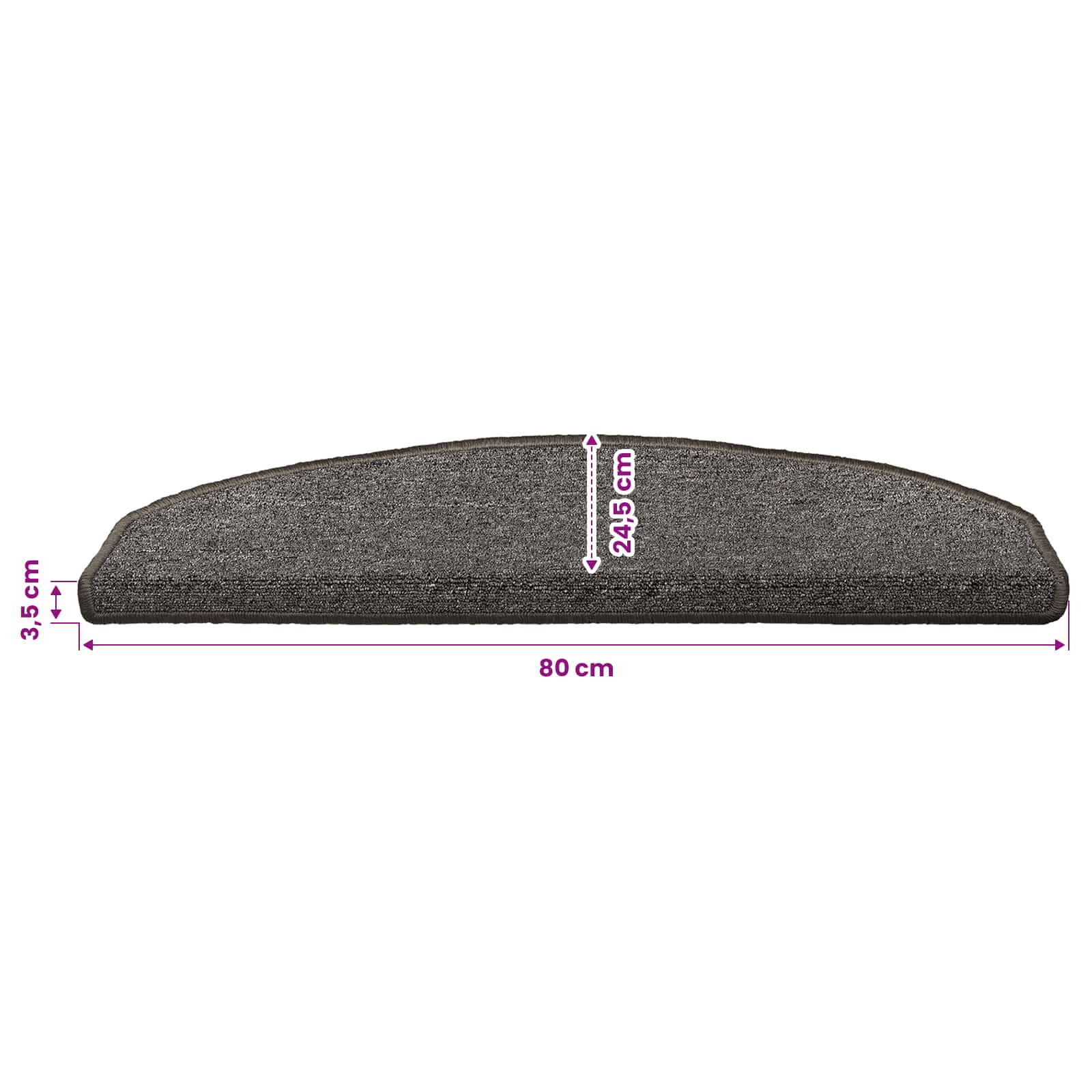 Zelfklevende Trapmatten 15 pcs Donkergrijs 80 x 24,5 x 3,5 cm image 9
