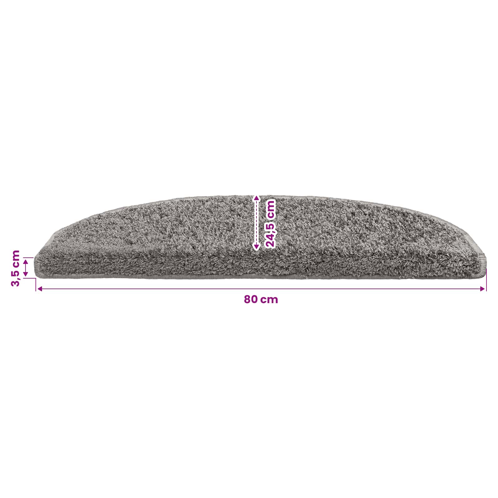 Zelfklevende Trapmatten 15 pcs Grijs 80 x 24,5 x 3,5 cm image 9