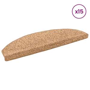 Samolepicí schodové rohože 15 ks 80 x 24,5 x 3,5 cm Béžová - obrázek 3