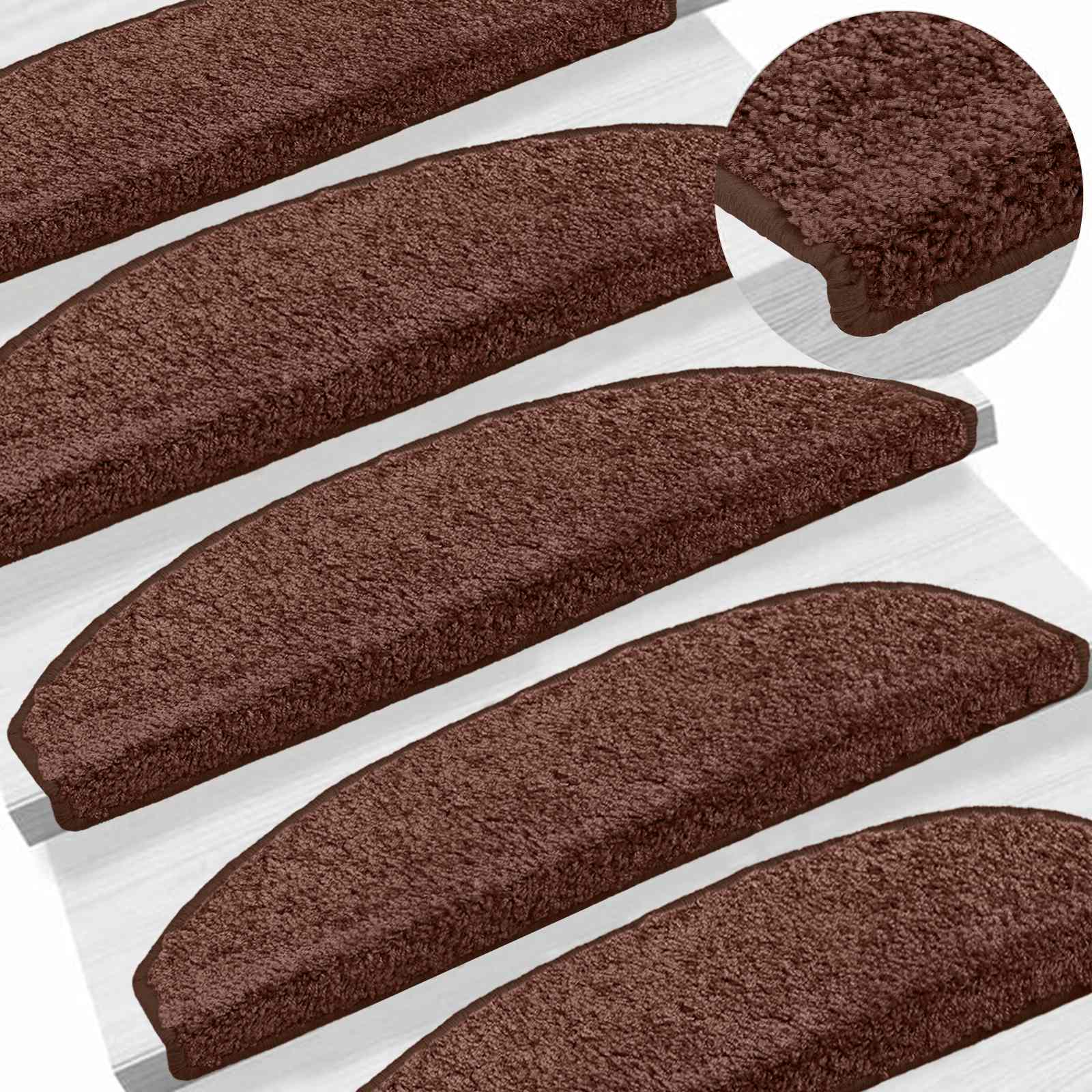 Zelfklevende Trapmatten 15 pcs Bruin 80 x 24,5 x 3,5 cm image 2