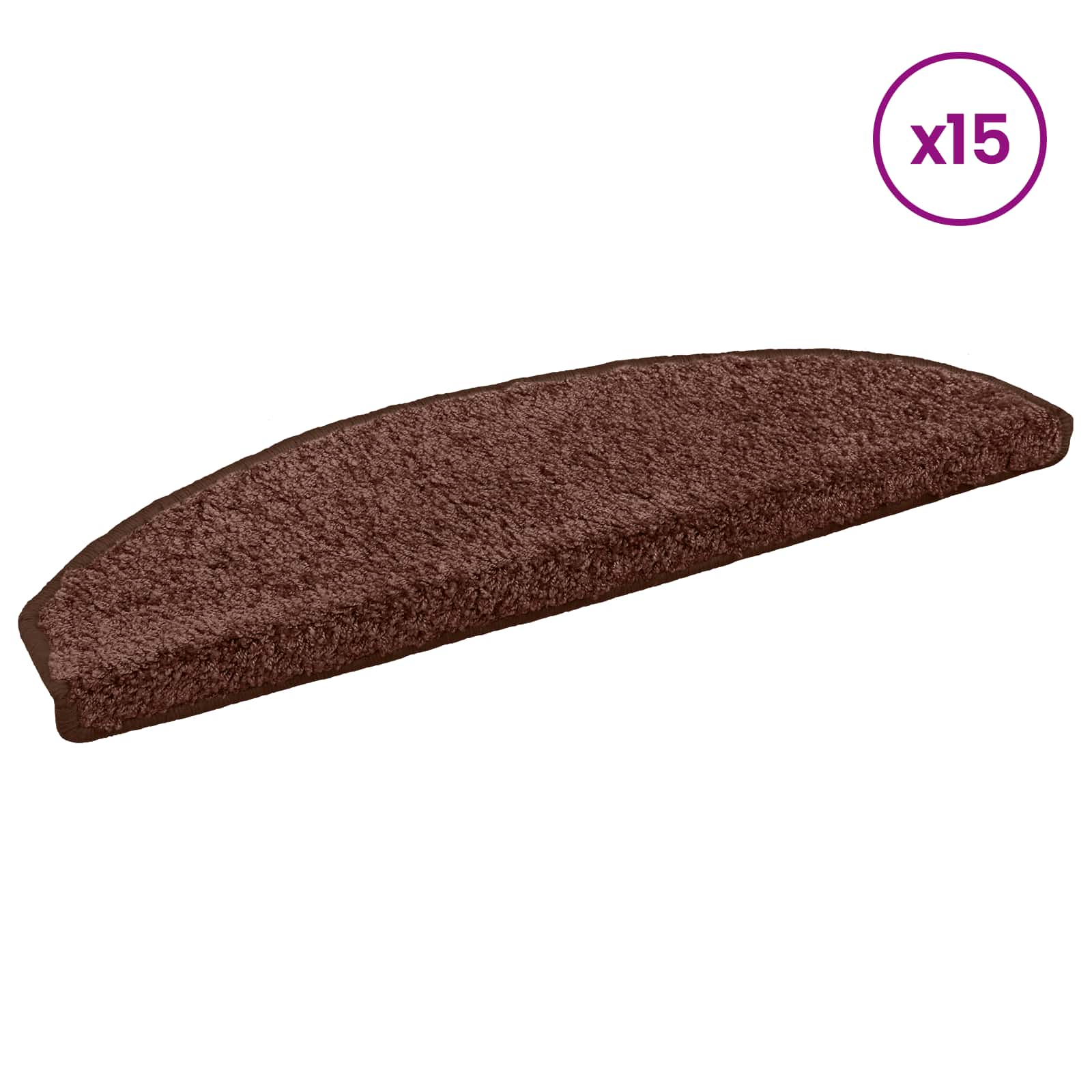 Zelfklevende Trapmatten 15 pcs Bruin 80 x 24,5 x 3,5 cm image 3