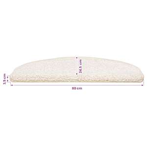 Samolepicí schodové rohože 15 ks 80 x 24,5 x 3,5 cm Bílá - obrázek 10