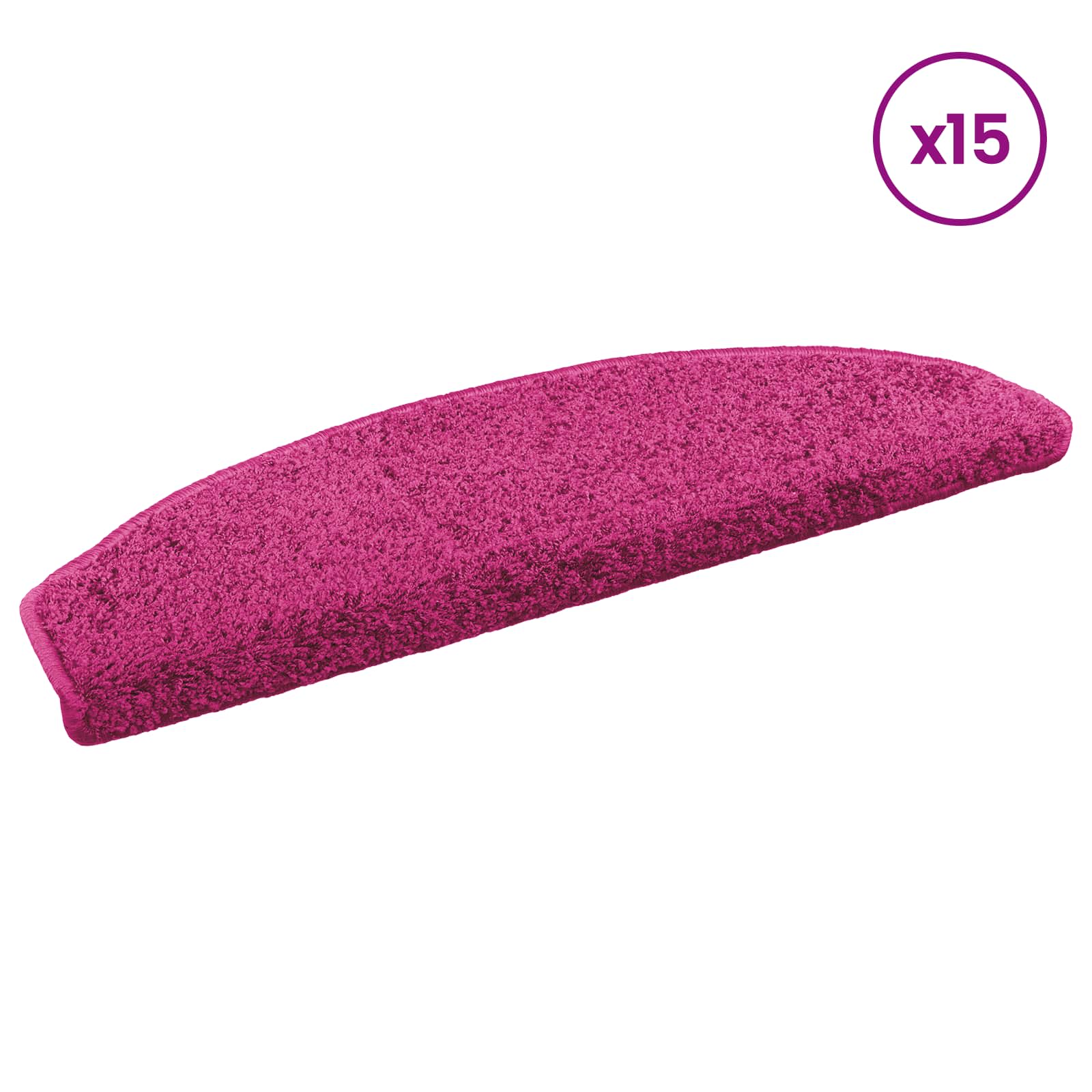 Zelfklevende Trapmatten Halfrond 15 pcs Roze 80 x 24,5 x 3,5 cm image 3