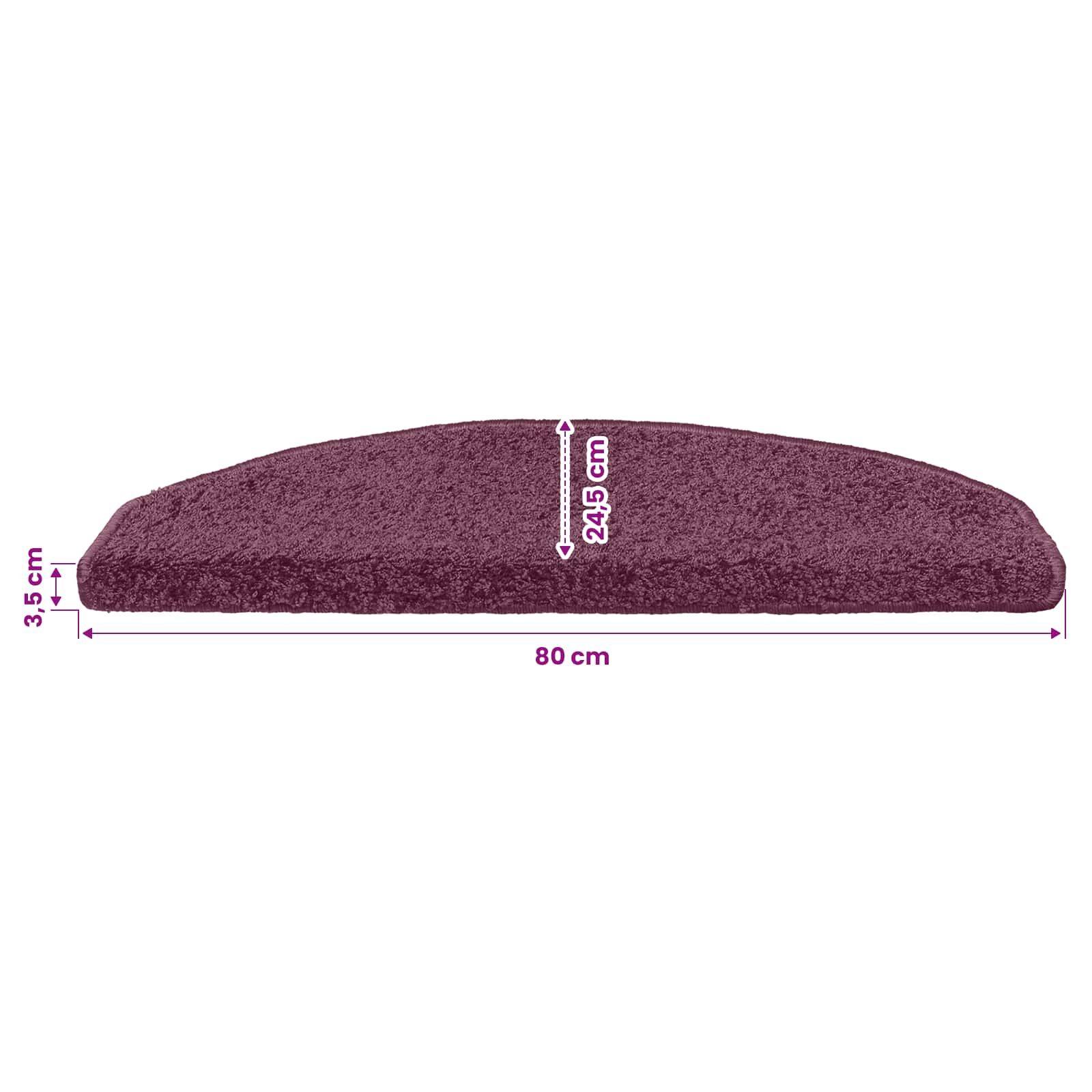 Zelfklevende Trapmatten 15 pcs Donker Paars 80 x 24,5 x 3,5 cm image 9