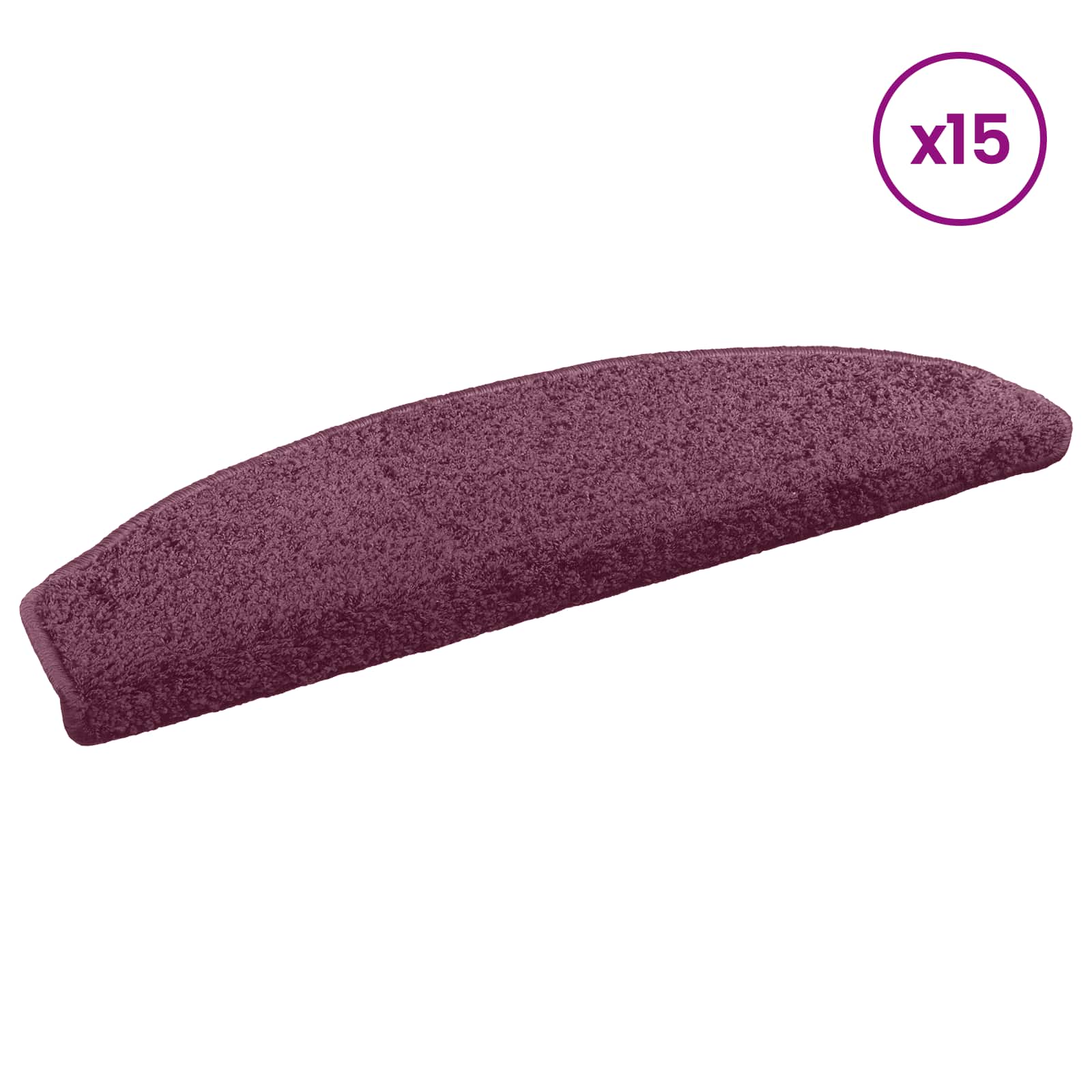 Zelfklevende Trapmatten 15 pcs Donker Paars 80 x 24,5 x 3,5 cm image 3