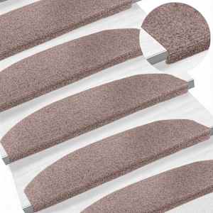 Samolepicí schodové rohože 15 pcs Béžová 80 x 24,5 x 3,5 cm - obrázek 2