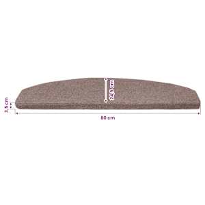 Samolepicí schodové rohože 15 pcs Béžová 80 x 24,5 x 3,5 cm - obrázek 9