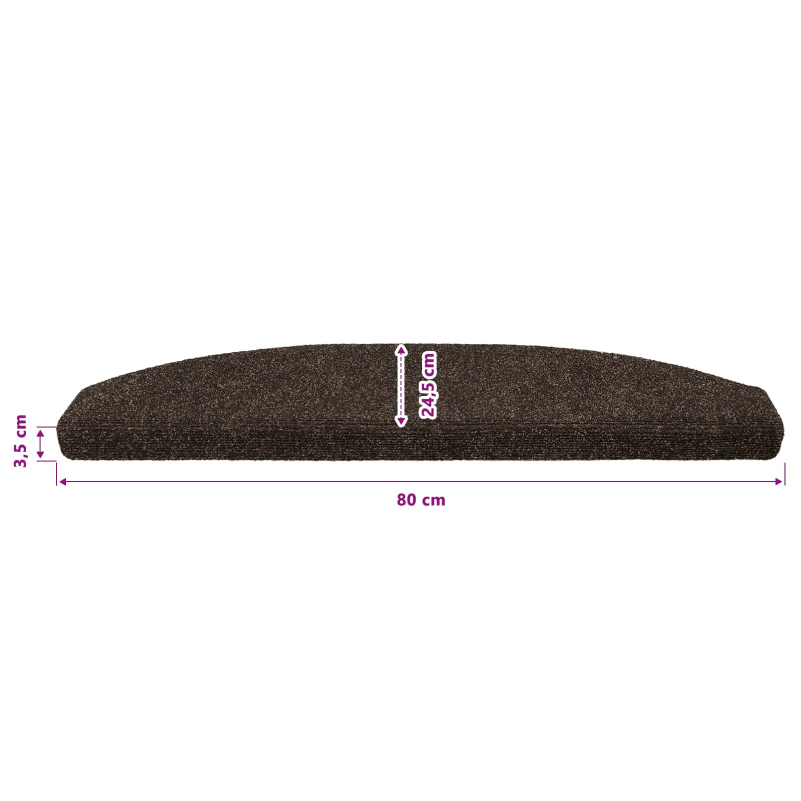 Zelfklevende Trapmatten 15 pcs Donkerbruin 80 x 24,5 x 3,5 cm image 9