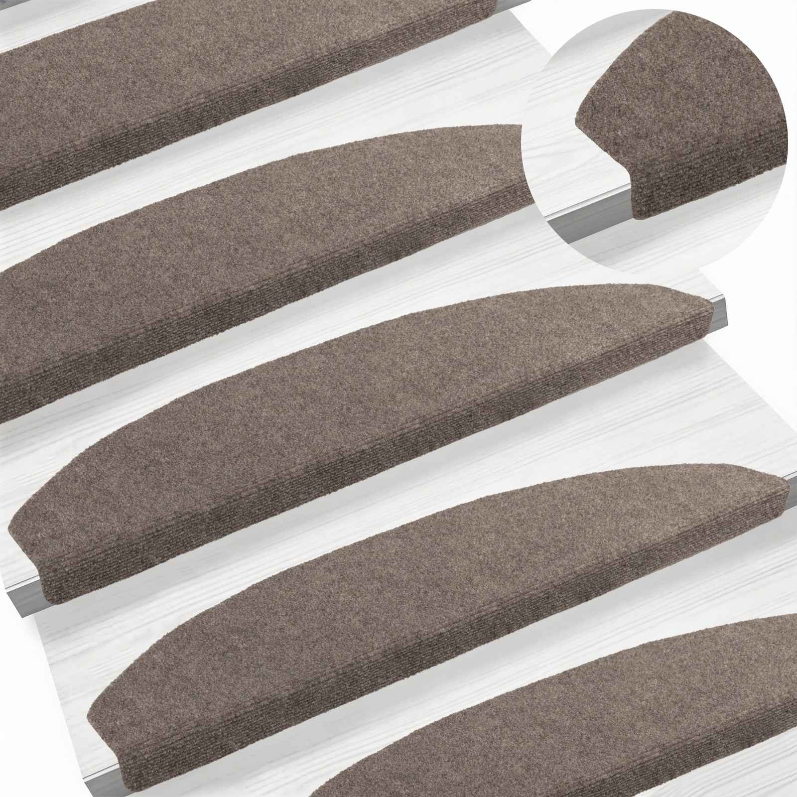 Zelfklevende Trapmatten 15 pcs Mokka 80 x 24,5 x 3,5 cm image 2
