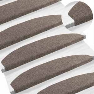 Samolepicí schodové rohože 15 pcs Kávová 80 x 24,5 x 3,5 cm - obrázek 2