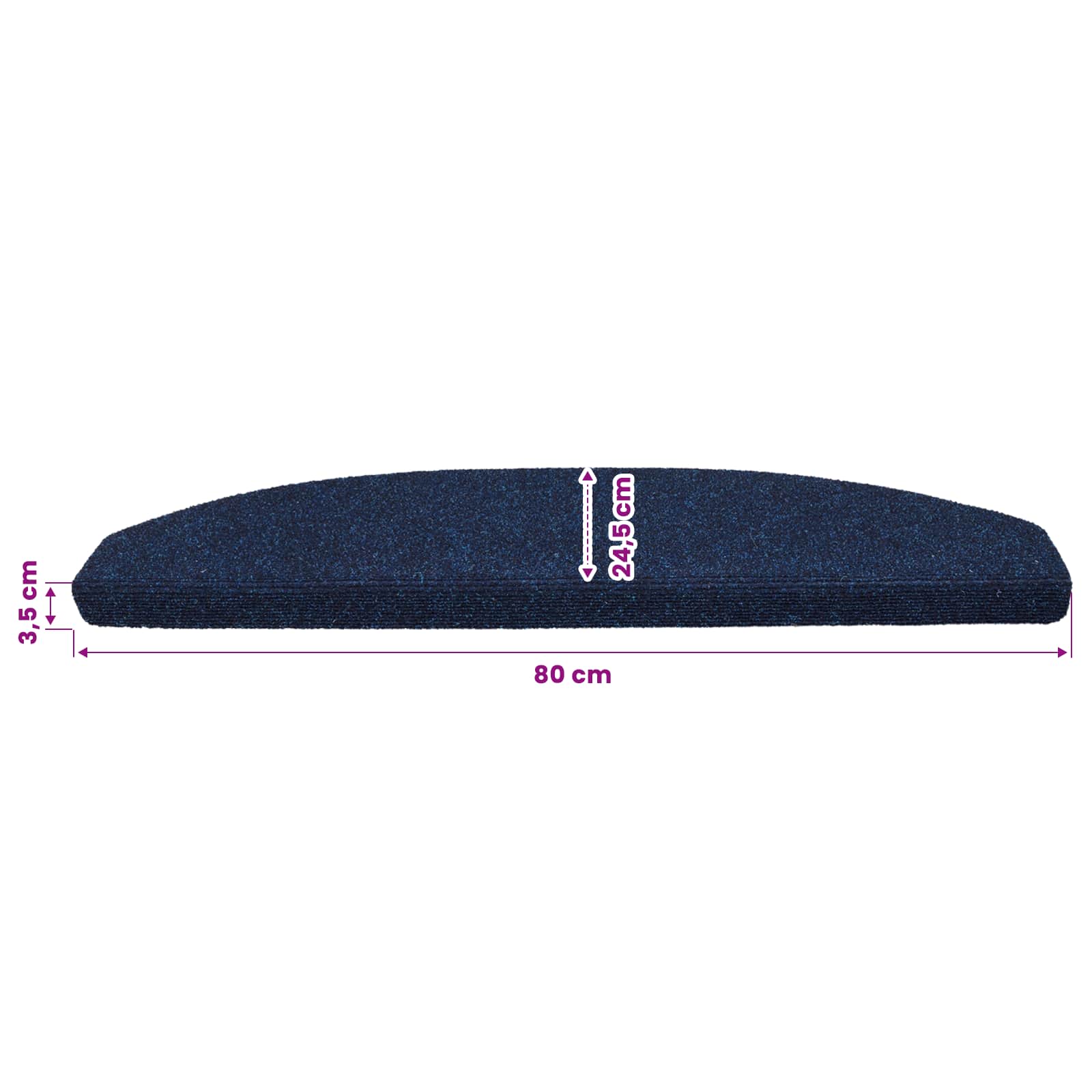 Zelfklevende Trapmatten 15 pcs Marineblauw 80 x 24,5 x 3,5 cm image 9