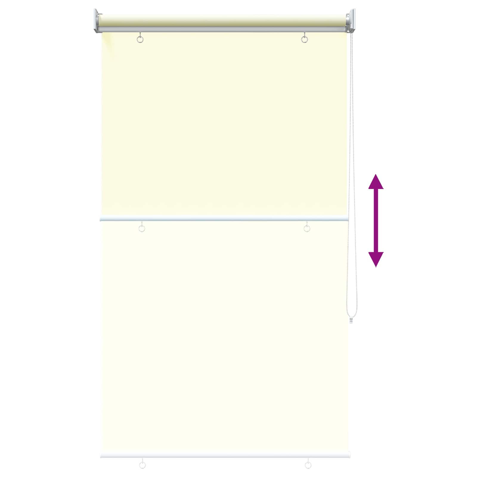 Rolgordijn UV-bescherming Crèmekleurig 60 x 230 cm Polyester image 8